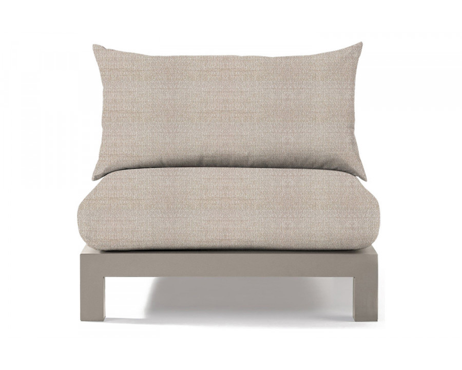 Harbour Pacific Aluminum Armless Single - Aluminum Taupe, Siesta Taupe