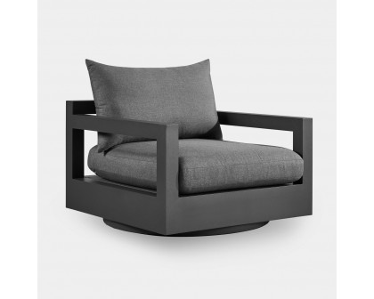 Harbour Pacific Aluminum Swivel Lounge Chair - Aluminum Asteroid, Riviera Slate, Batyline Silver