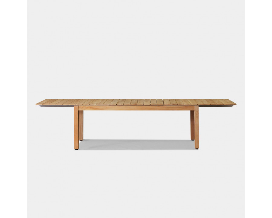 Harbour Pacific Extension Dining Table - Aluminum Asteroid, Teak Brown