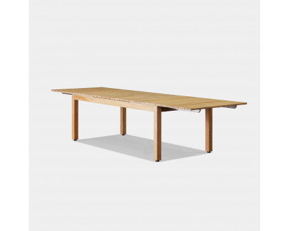 Harbour Pacific Extension Dining Table - Aluminum Asteroid, Teak Brown