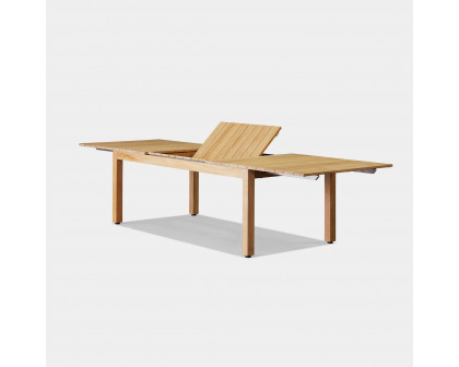 Harbour Pacific Extension Dining Table - Aluminum Asteroid, Teak Brown