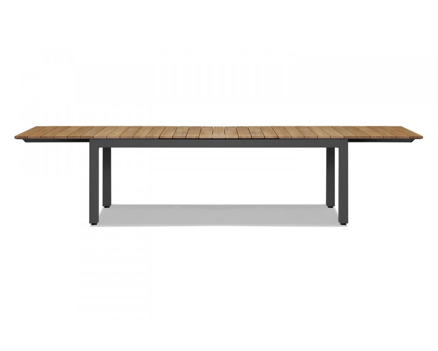 Harbour Pacific Extension Dining Table - Aluminum Asteroid, Teak Natural