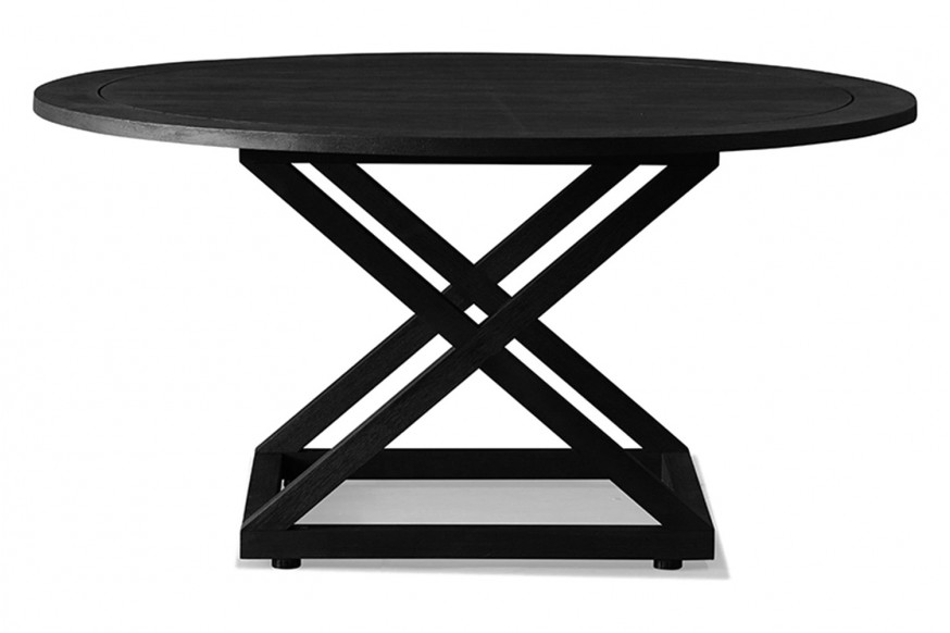 Harbour™ Pacific Round Dining Table 60" - Teak Charcoal