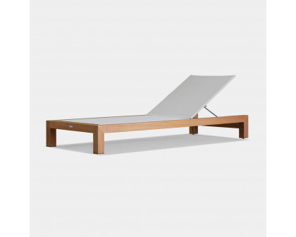 Harbour Pacific Sun Lounge - Teak Natural, Batyline Black