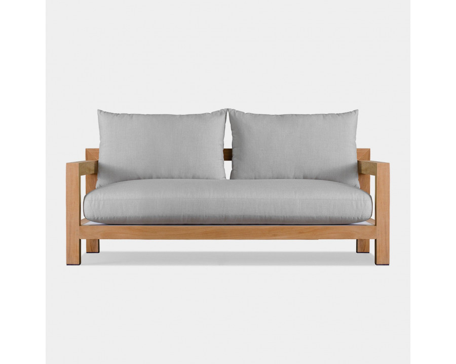 Harbour Pacific 2 Seat Sofa - Teak Natural, Cast Slate, Batyline Silver