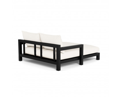 Harbour Pacific Daybed - Teak Charcoal, Panama Blanco, Batyline Black