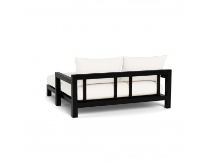 Harbour Pacific Daybed - Teak Charcoal, Panama Blanco, Batyline Black