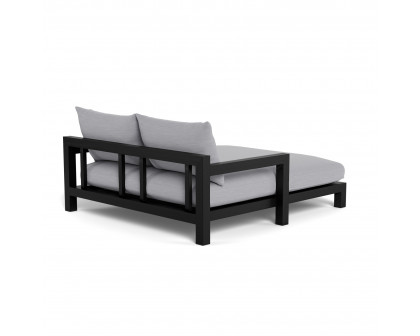 Harbour Pacific Daybed - Teak Charcoal, Panama Cloud, Batyline Black