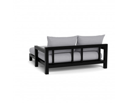 Harbour Pacific Daybed - Teak Charcoal, Panama Cloud, Batyline Black