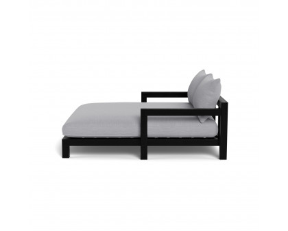 Harbour Pacific Daybed - Teak Charcoal, Panama Cloud, Batyline Black