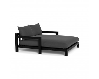 Harbour Pacific Daybed - Teak Charcoal, Panama Grafito, Batyline Black