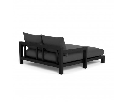 Harbour Pacific Daybed - Teak Charcoal, Panama Grafito, Batyline Black