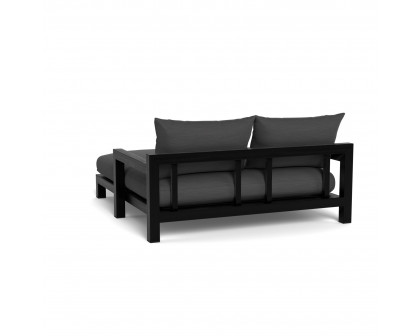 Harbour Pacific Daybed - Teak Charcoal, Panama Grafito, Batyline Black