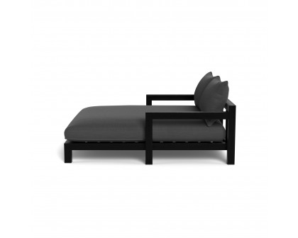 Harbour Pacific Daybed - Teak Charcoal, Panama Grafito, Batyline Black