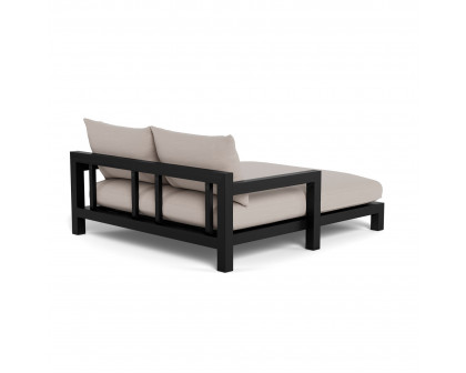 Harbour Pacific Daybed - Teak Charcoal, Panama Marble, Batyline Black