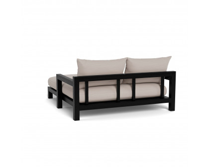 Harbour Pacific Daybed - Teak Charcoal, Panama Marble, Batyline Black