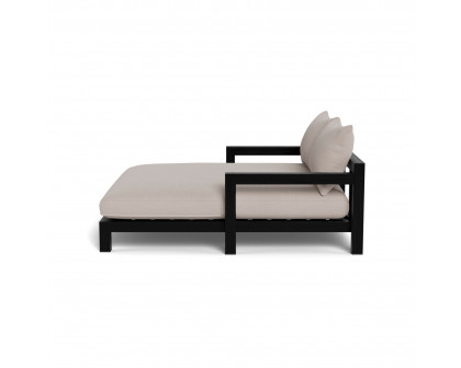 Harbour Pacific Daybed - Teak Charcoal, Panama Marble, Batyline Black