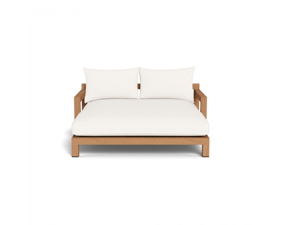 Harbour Pacific Daybed - Teak Natural, Panama Blanco, Batyline White