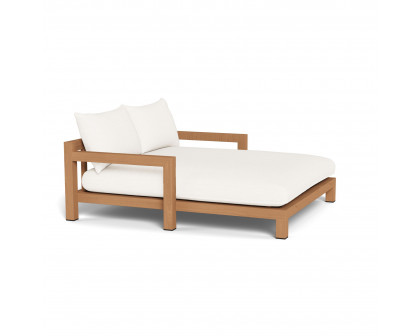 Harbour Pacific Daybed - Teak Natural, Panama Blanco, Batyline White