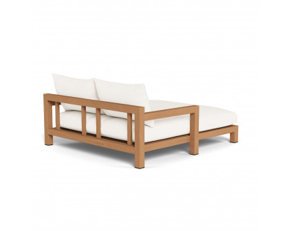 Harbour Pacific Daybed - Teak Natural, Panama Blanco, Batyline White