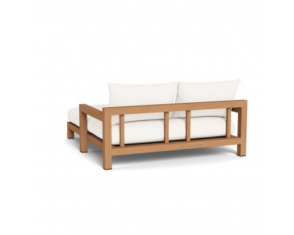 Harbour Pacific Daybed - Teak Natural, Panama Blanco, Batyline White