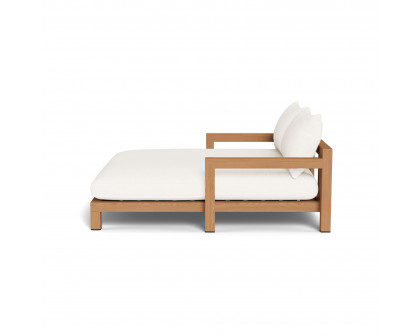 Harbour Pacific Daybed - Teak Natural, Panama Blanco, Batyline White