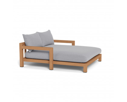 Harbour Pacific Daybed - Teak Natural, Panama Cloud, Batyline White