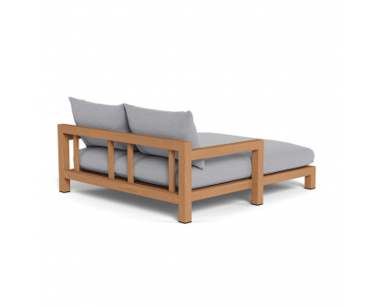 Harbour Pacific Daybed - Teak Natural, Panama Cloud, Batyline White