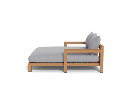 Harbour Pacific Daybed - Teak Natural, Panama Cloud, Batyline White