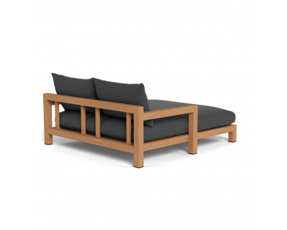 Harbour Pacific Daybed - Teak Natural, Panama Grafito, Batyline White