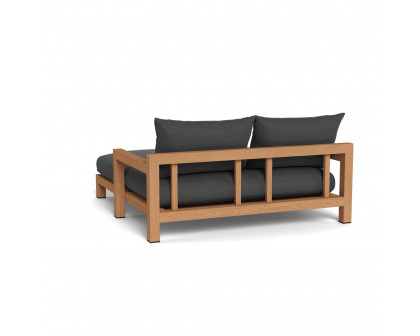 Harbour Pacific Daybed - Teak Natural, Panama Grafito, Batyline White