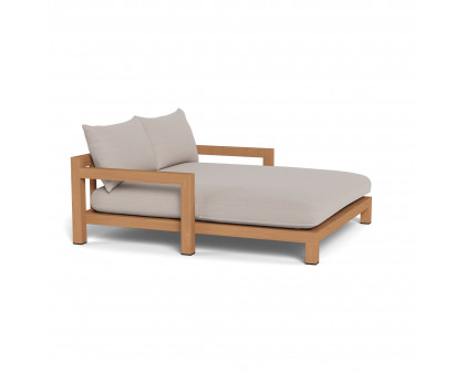 Harbour Pacific Daybed - Teak Natural, Panama Marble, Batyline White