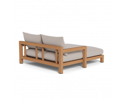 Harbour Pacific Daybed - Teak Natural, Panama Marble, Batyline White