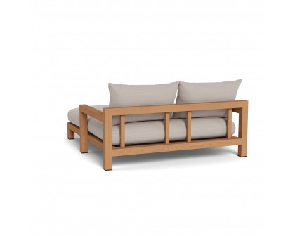 Harbour Pacific Daybed - Teak Natural, Panama Marble, Batyline White