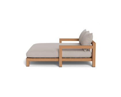 Harbour Pacific Daybed - Teak Natural, Panama Marble, Batyline White