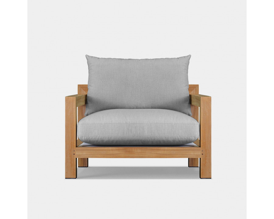 Harbour Pacific Lounge Chair - Teak Natural, Lisos Grafito, Batyline Silver