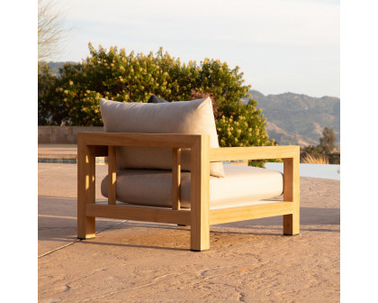 Harbour Pacific Lounge Chair - Teak Natural, Lisos Grafito, Batyline Silver