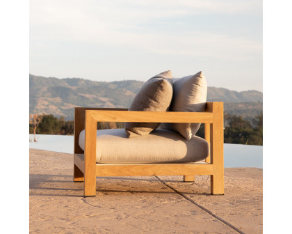 Harbour Pacific Lounge Chair - Teak Natural, Lisos Grafito, Batyline Silver