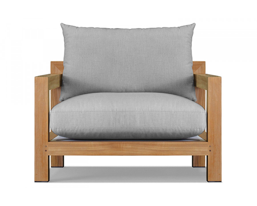 Harbour Pacific Lounge Chair - Teak Natural, Cast Silver