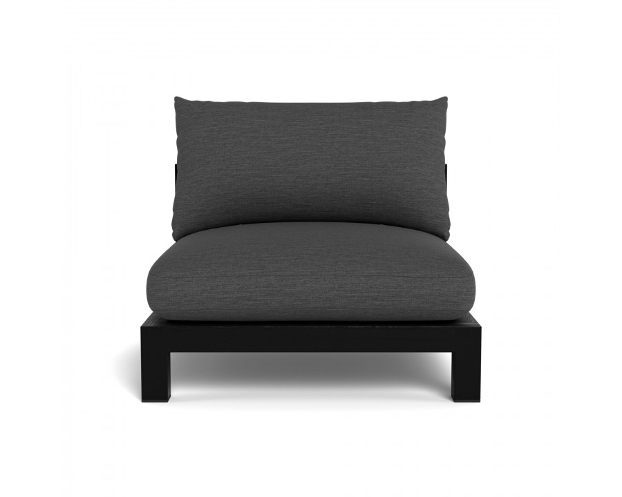 Harbour Pacific Armless Single - Teak Charcoal, Lisos Grafito, Batyline Black