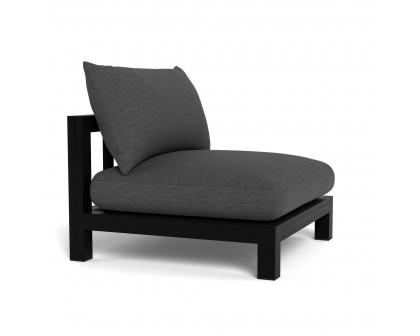 Harbour Pacific Armless Single - Teak Charcoal, Lisos Grafito, Batyline Black