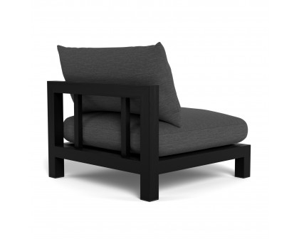 Harbour Pacific Armless Single - Teak Charcoal, Lisos Grafito, Batyline Black