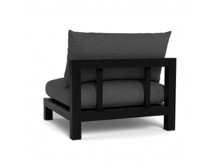 Harbour Pacific Armless Single - Teak Charcoal, Lisos Grafito, Batyline Black