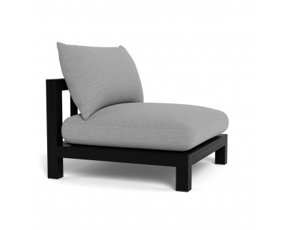 Harbour Pacific Armless Single - Teak Charcoal, Lisos Piedra, Batyline Black