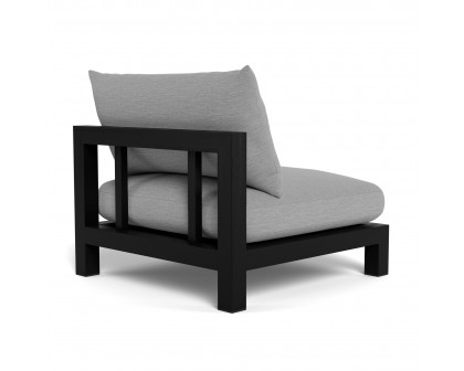 Harbour Pacific Armless Single - Teak Charcoal, Lisos Piedra, Batyline Black