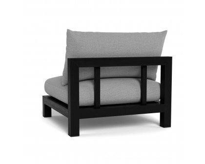 Harbour Pacific Armless Single - Teak Charcoal, Lisos Piedra, Batyline Black