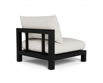 Harbour Pacific Armless Single - Teak Charcoal, Cast Silver, Batyline Black