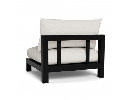 Harbour Pacific Armless Single - Teak Charcoal, Cast Silver, Batyline Black