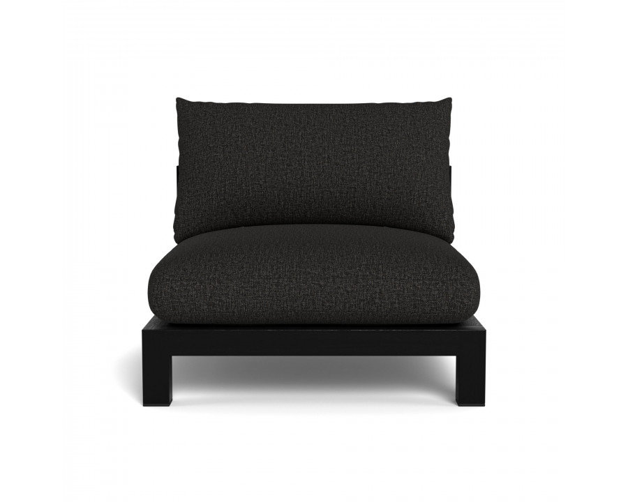 Harbour Pacific Armless Single - Teak Charcoal, Copacabana Midnight, Batyline Black