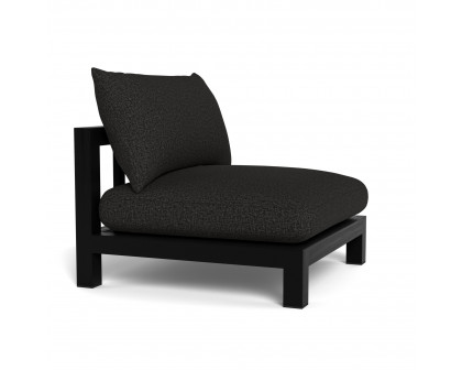 Harbour Pacific Armless Single - Teak Charcoal, Copacabana Midnight, Batyline Black